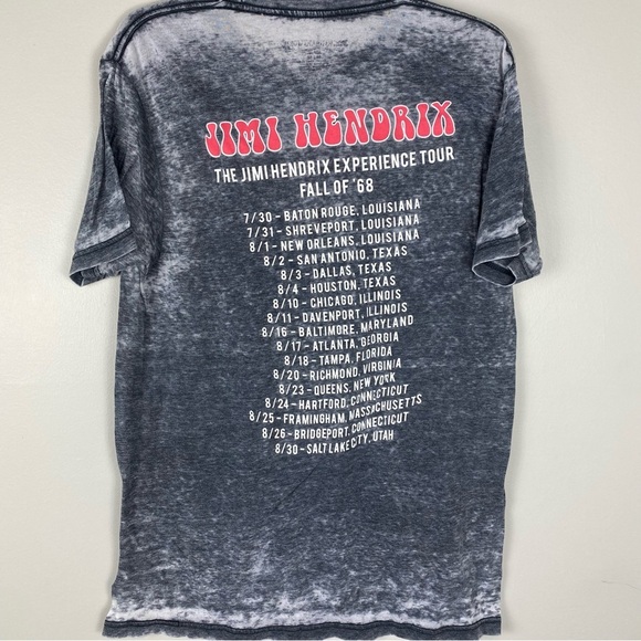 Jimi Hendrix Gray Short Sleeve Tee sz Medium Rock Tee - Picture 3 of 4